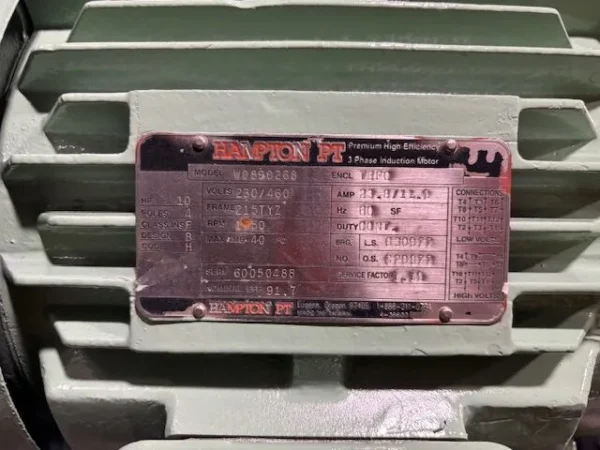 Hampton 10HP 1800RPM 3PH 230/460V TEFC Reconditioned - Image 3
